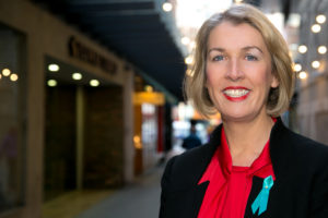 Jane Hill is calling on Australians to wear teal and support Ovarian Cancer Awareness Month on Wednesday 22 February 2017. Photo: OCA