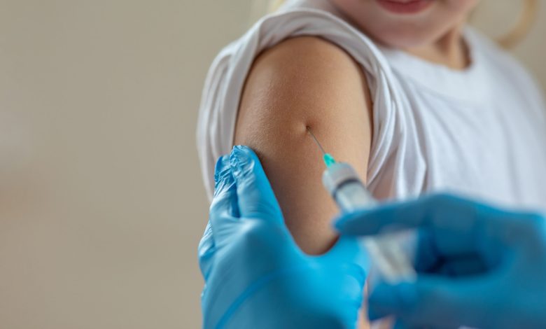 Child getting vaccination