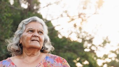 Portrait Of Elderly Aboriginal Australian Grandmother