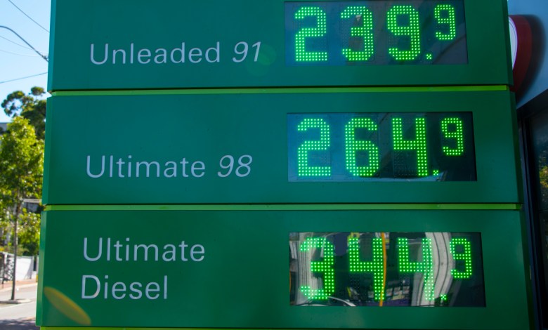 High Fuel Prices at an Australian Petrol Station