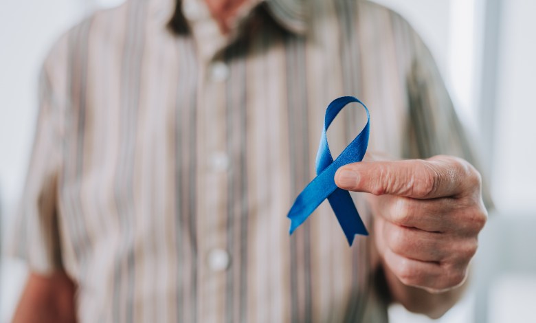 Blue ribbon for prostate cancer awareness and men's health